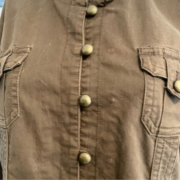 Jean Star Military Jacket Brown Women’s Boho Retro Fall - Picture 5 of 10